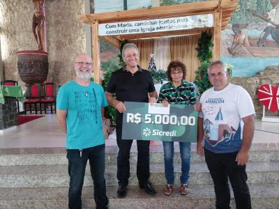 Aconteceu neste domingo (23) a entrega dos prÃªmios da 37Âª Festa em louvor a Nossa Senhora Aparecida de Laranjeiras do Sul